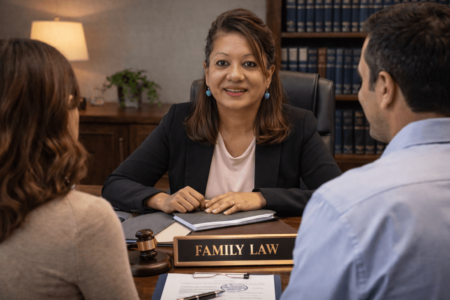 Karkee Law — family lawyer in consultation with clients, Scarborough and GTA